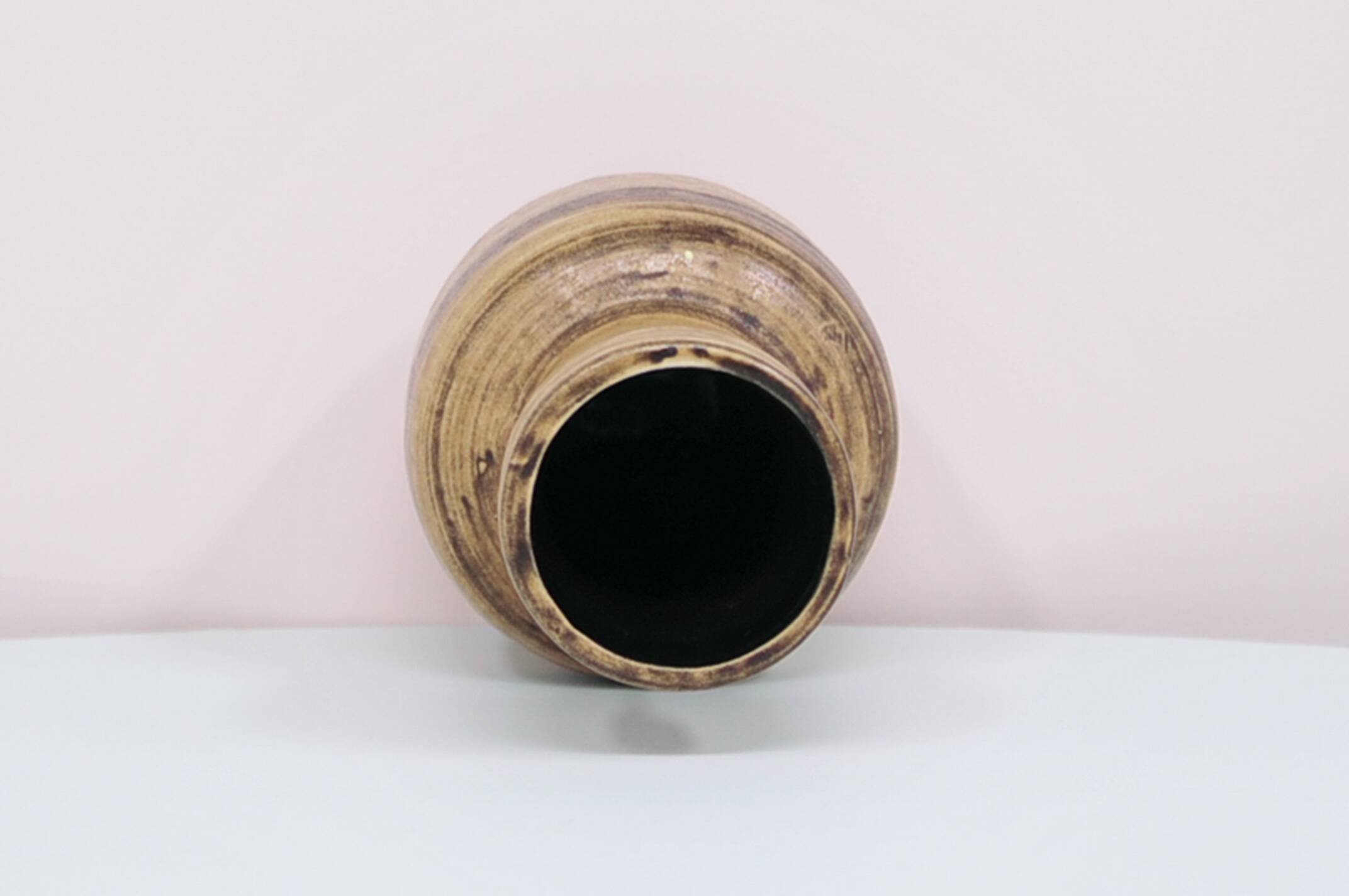 Vintage brown ceramic vase