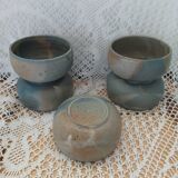 5 antique stoneware bowls