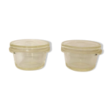 Set of two Pyrex jars