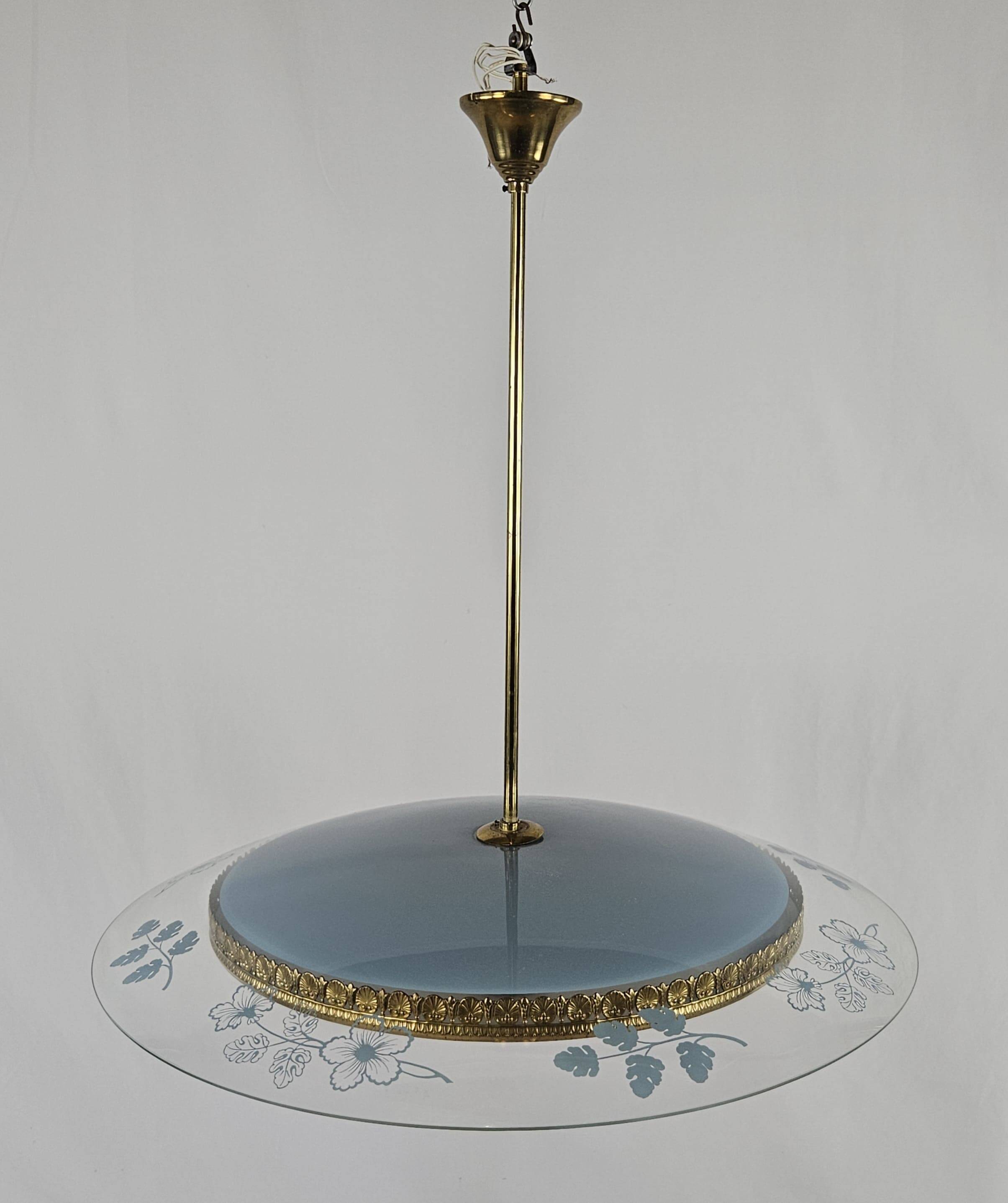 Lustre attribué à Pietro Chiesa pour Fontana Arte, années 1940