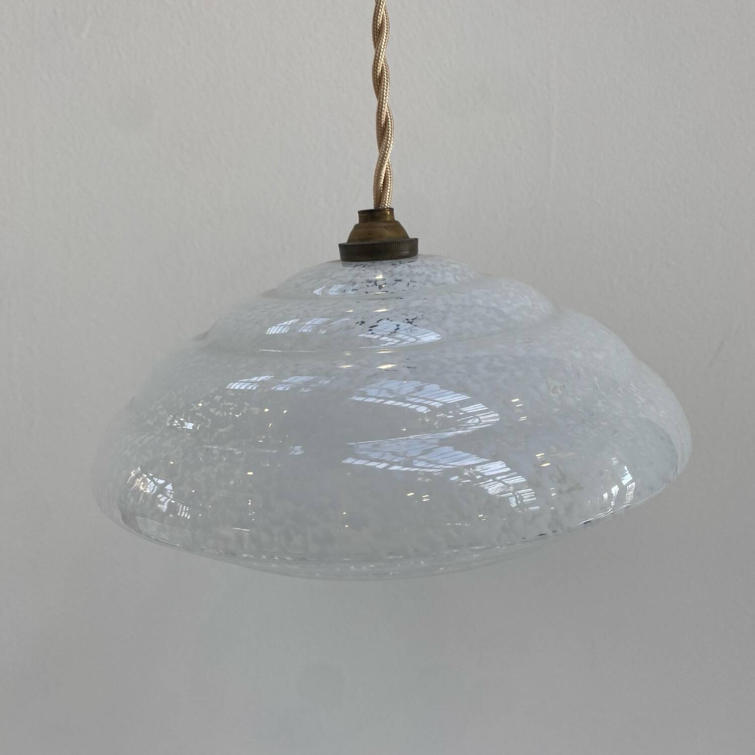 Vintage Clichy glass pendant light