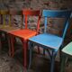 Chaises bistrot françaises Baumann en couleurs variées, lot de 6, années 1950