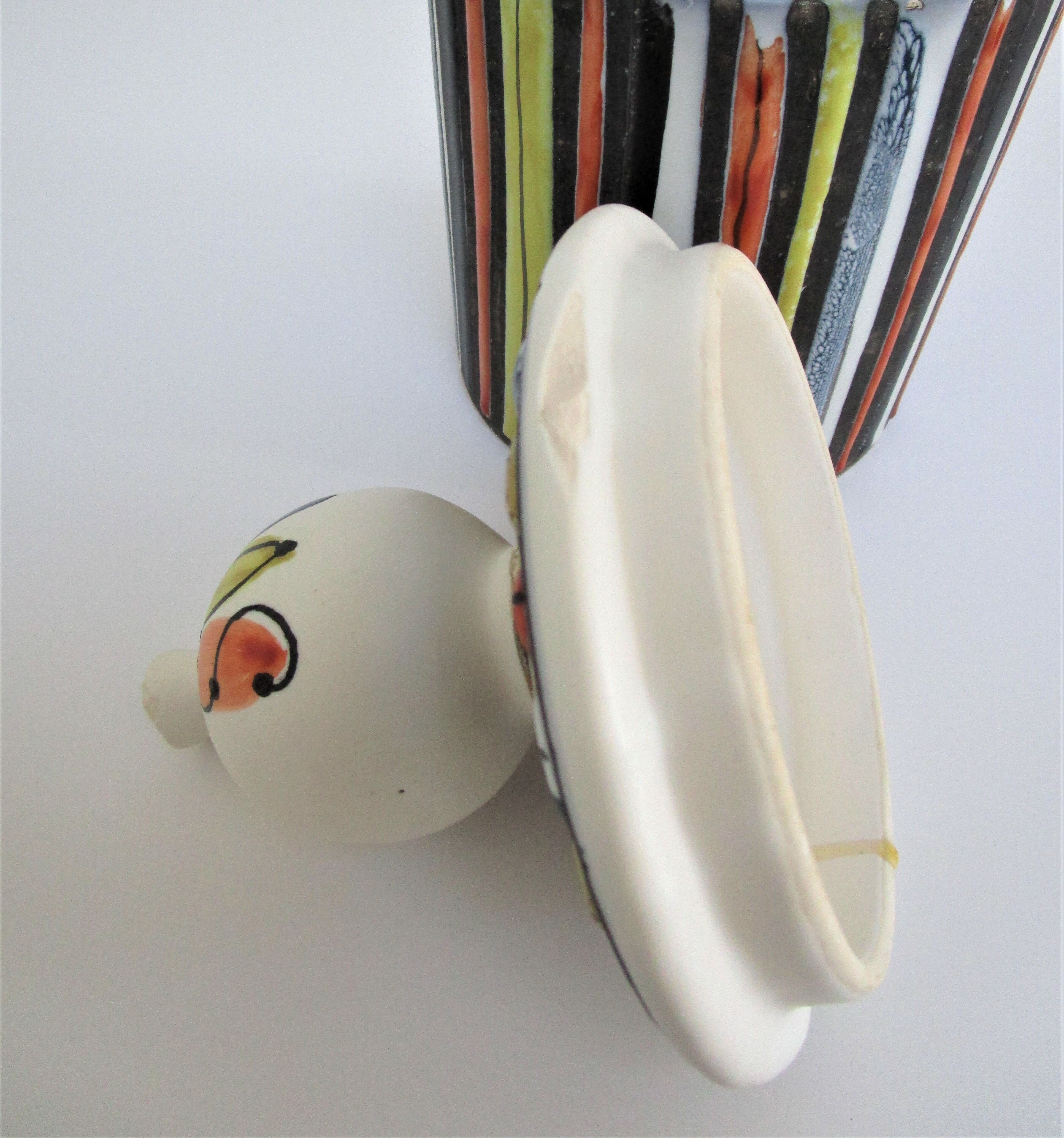 Ceramic sugar pot vallauris decoration pyjamas Roger Capron