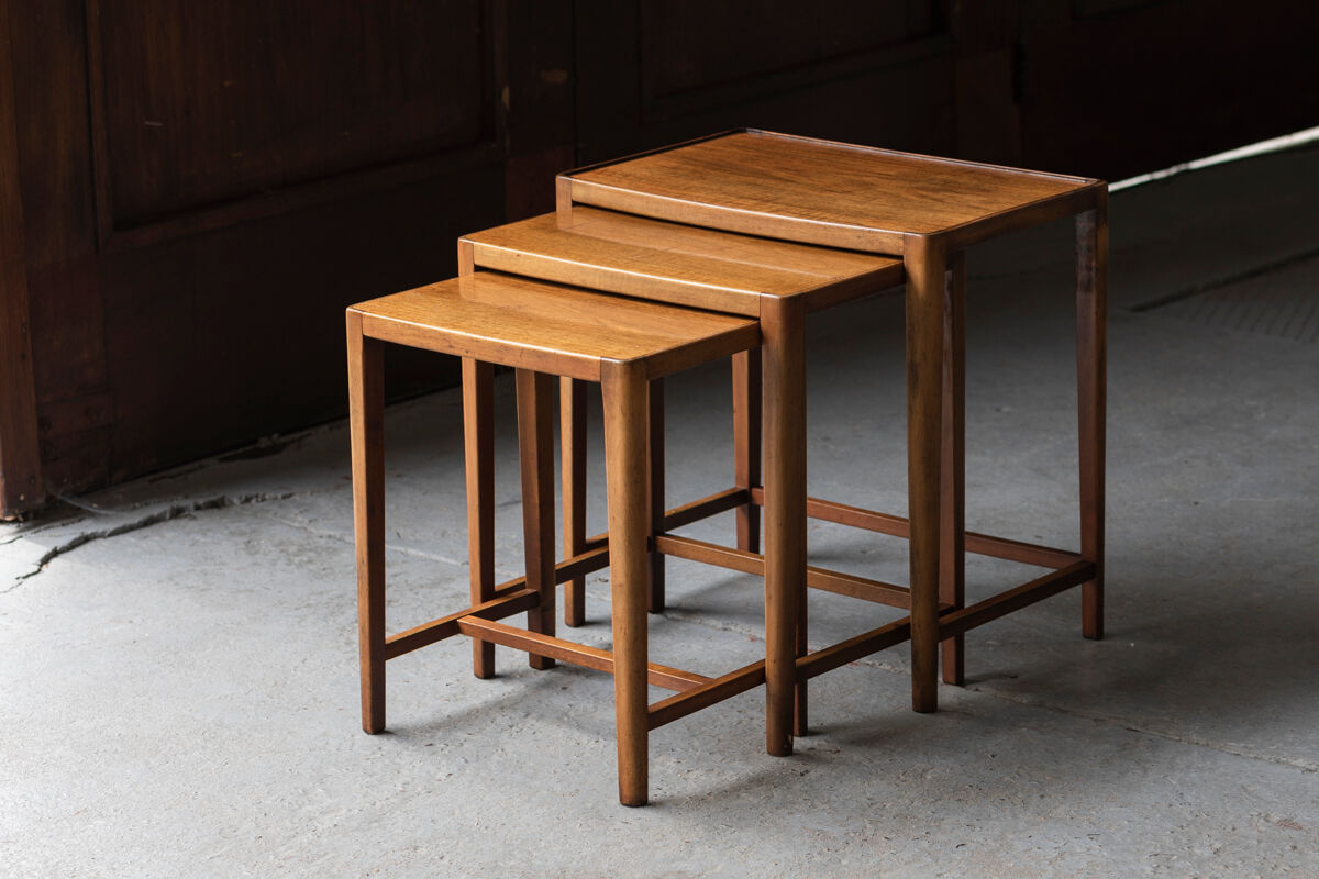 Set of 3 nesting tables in teak wood, Denmark, 1960’s