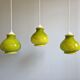 Vintage green opaline suspension (5 available), 1960-70.