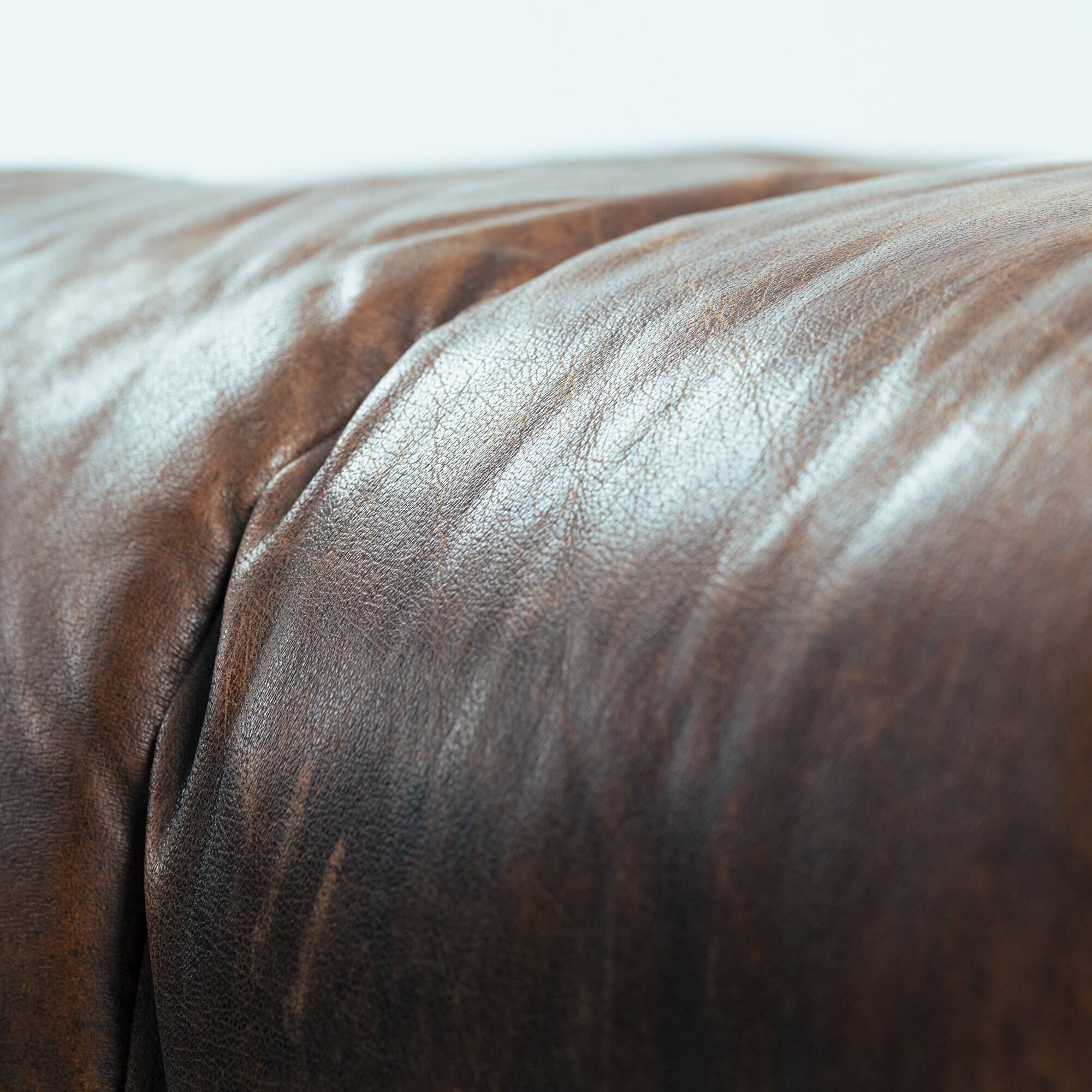 Brown Modular Leather Patchwork Sleeping Sofa Daybed, 1970s