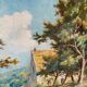 Oil on canvas mountain path