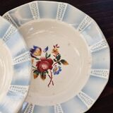 6 vintage Sarreguemines “Claude” soup plates - Earthenware with floral decoration