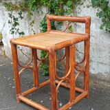 Rattan side table