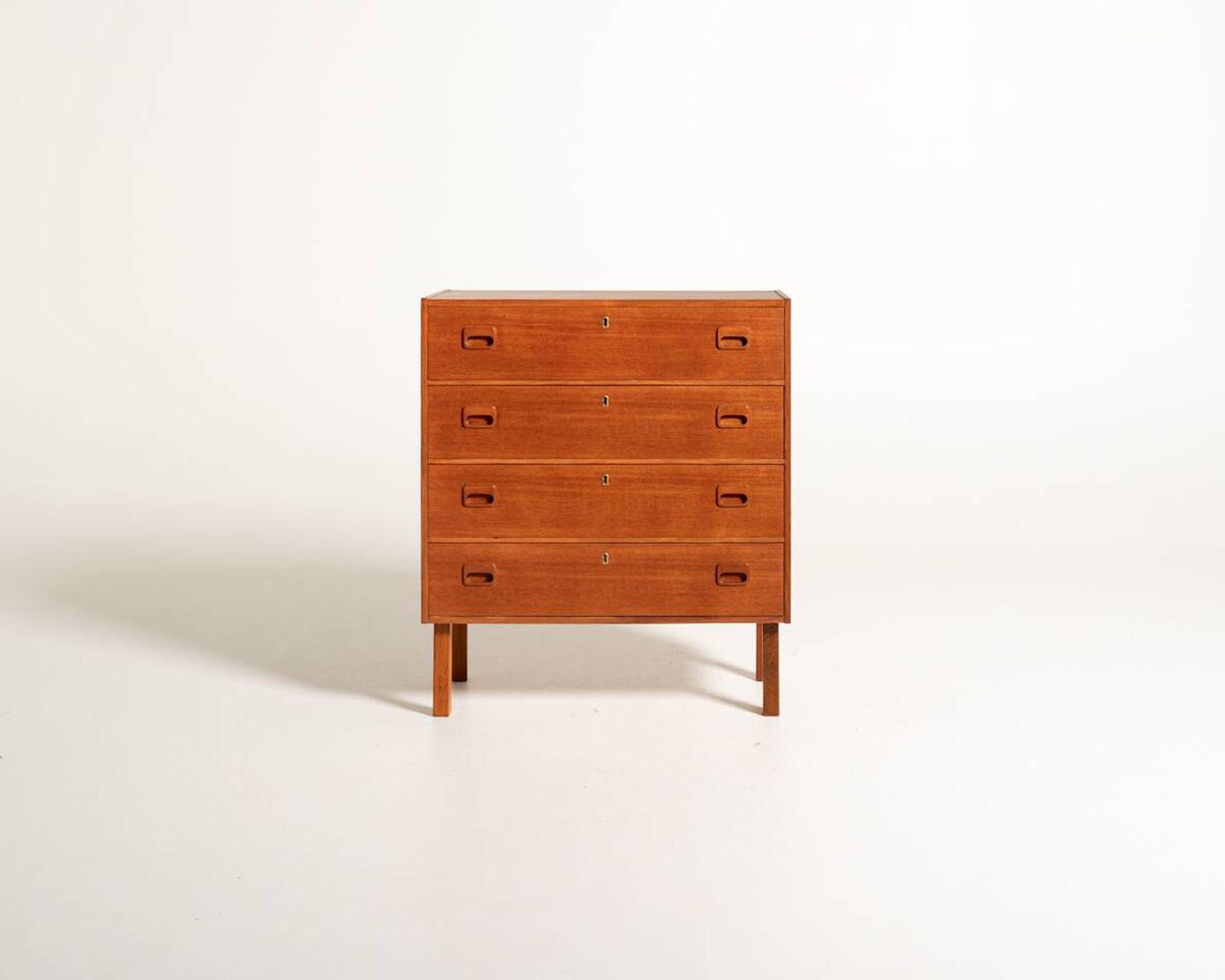 Commode en teck scandinave avec serrures