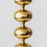Pair of Swedish Mid-Century Brass Bobbin Table Lamps by Aneta, circa 1960