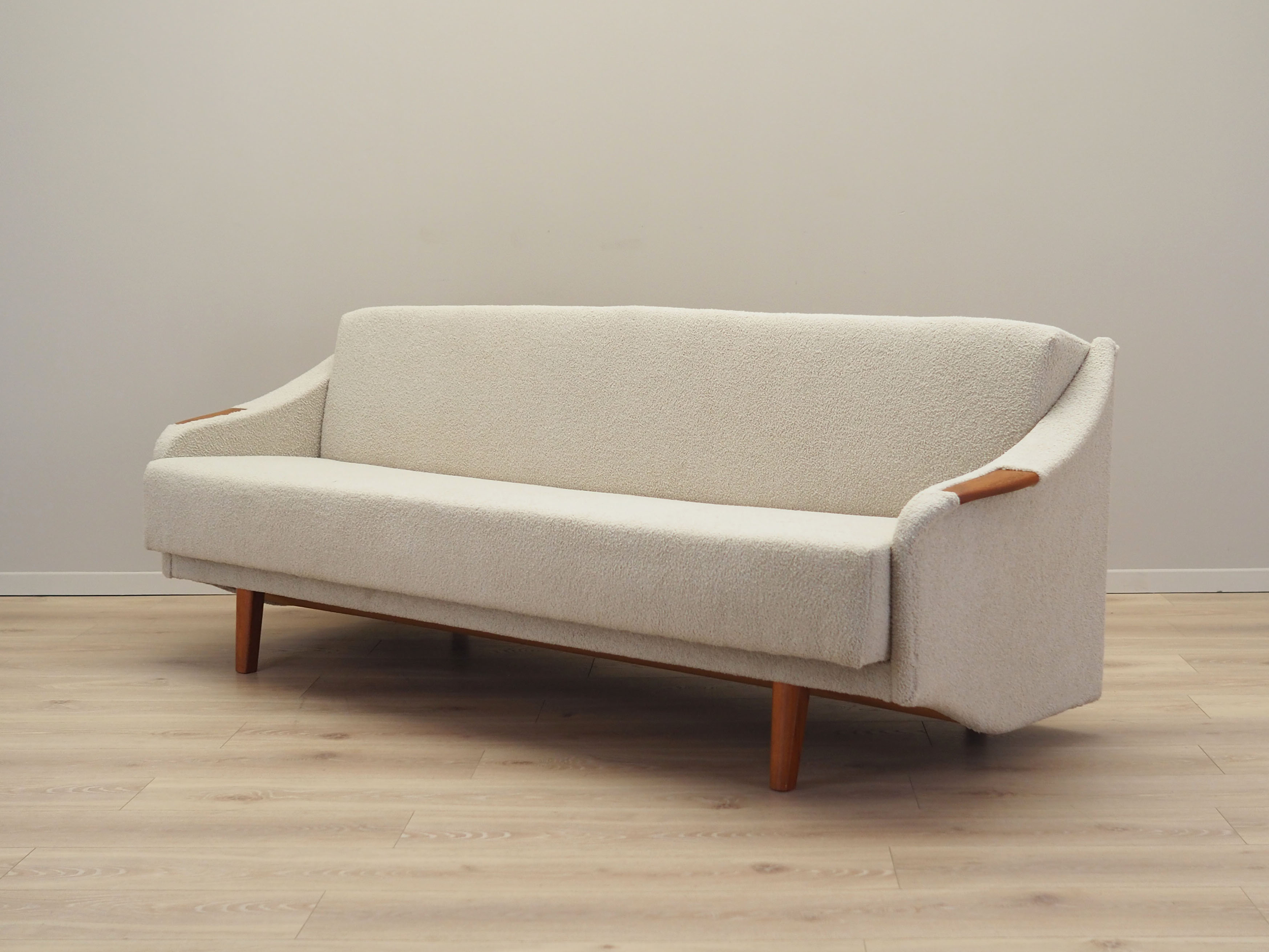 Beige sofa bed, Danish design, 1970s, manufacture: Denmark