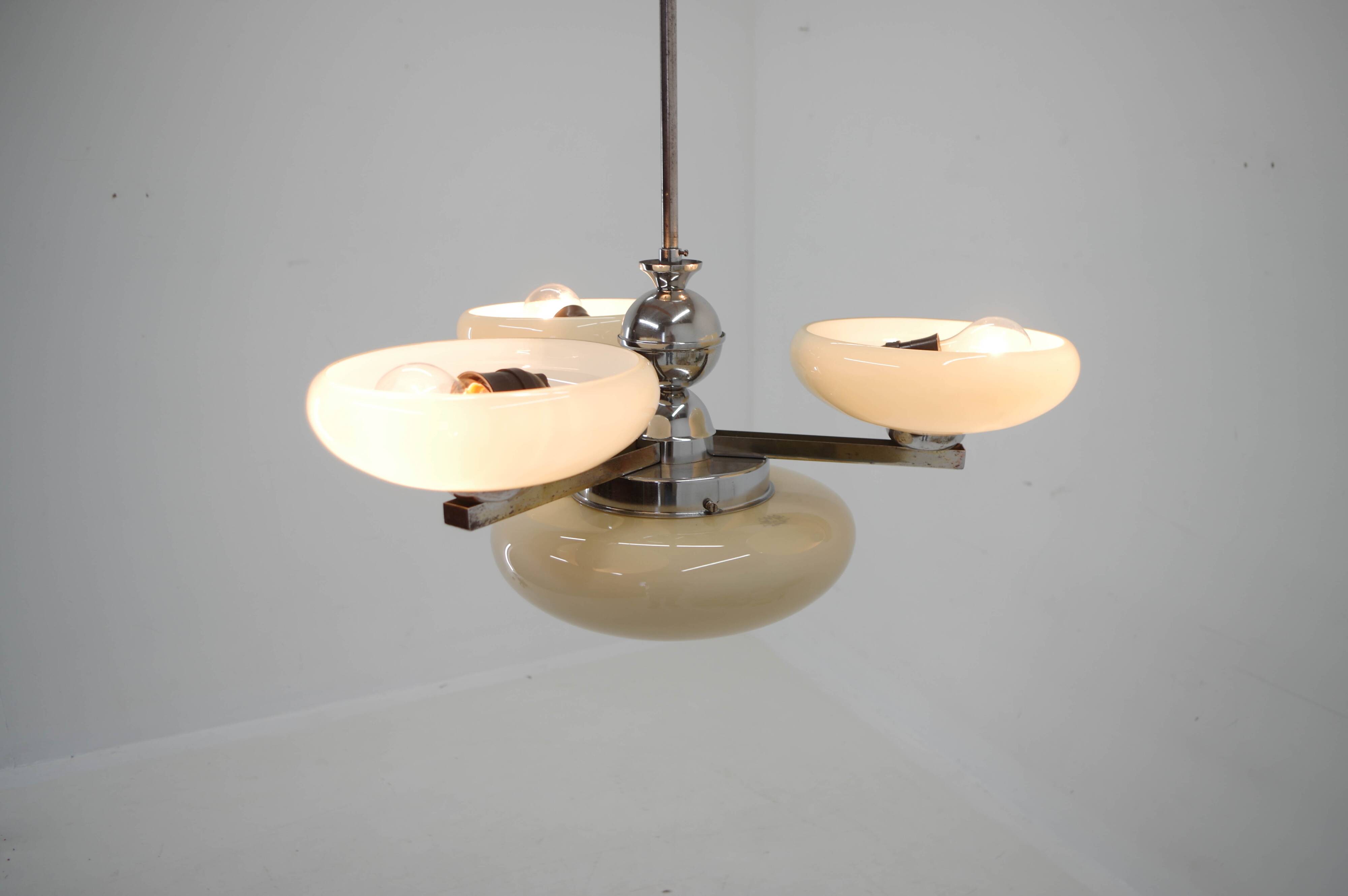 Art Deco Chandlier, Czechoslovakia, 1940s