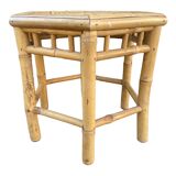 Bamboo side table pair