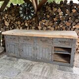 Meuble métier rénové bois massif