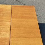 70' wood and chrome kitchen table