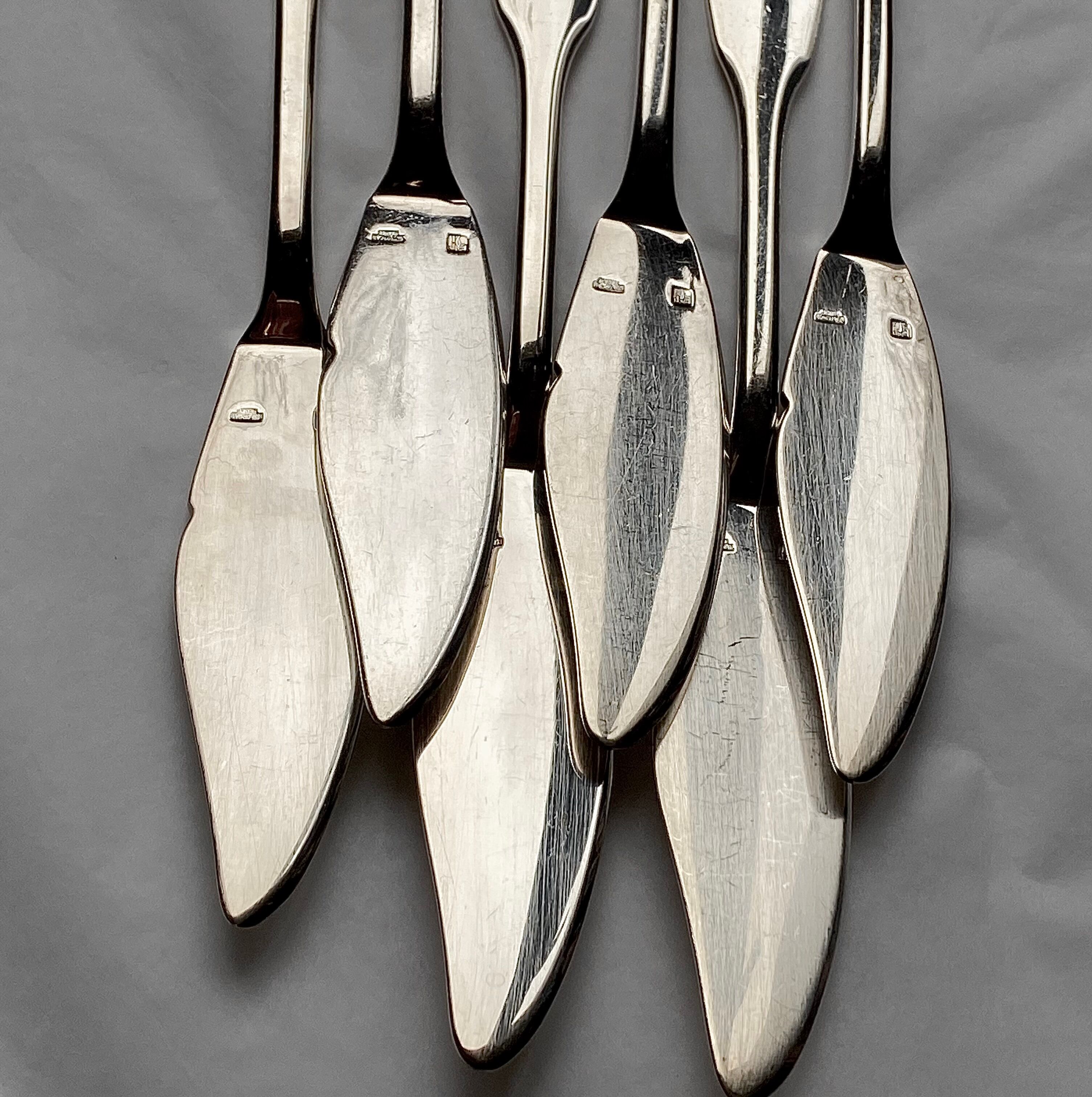 Puiforcat Hermes set of 6 fish knives
