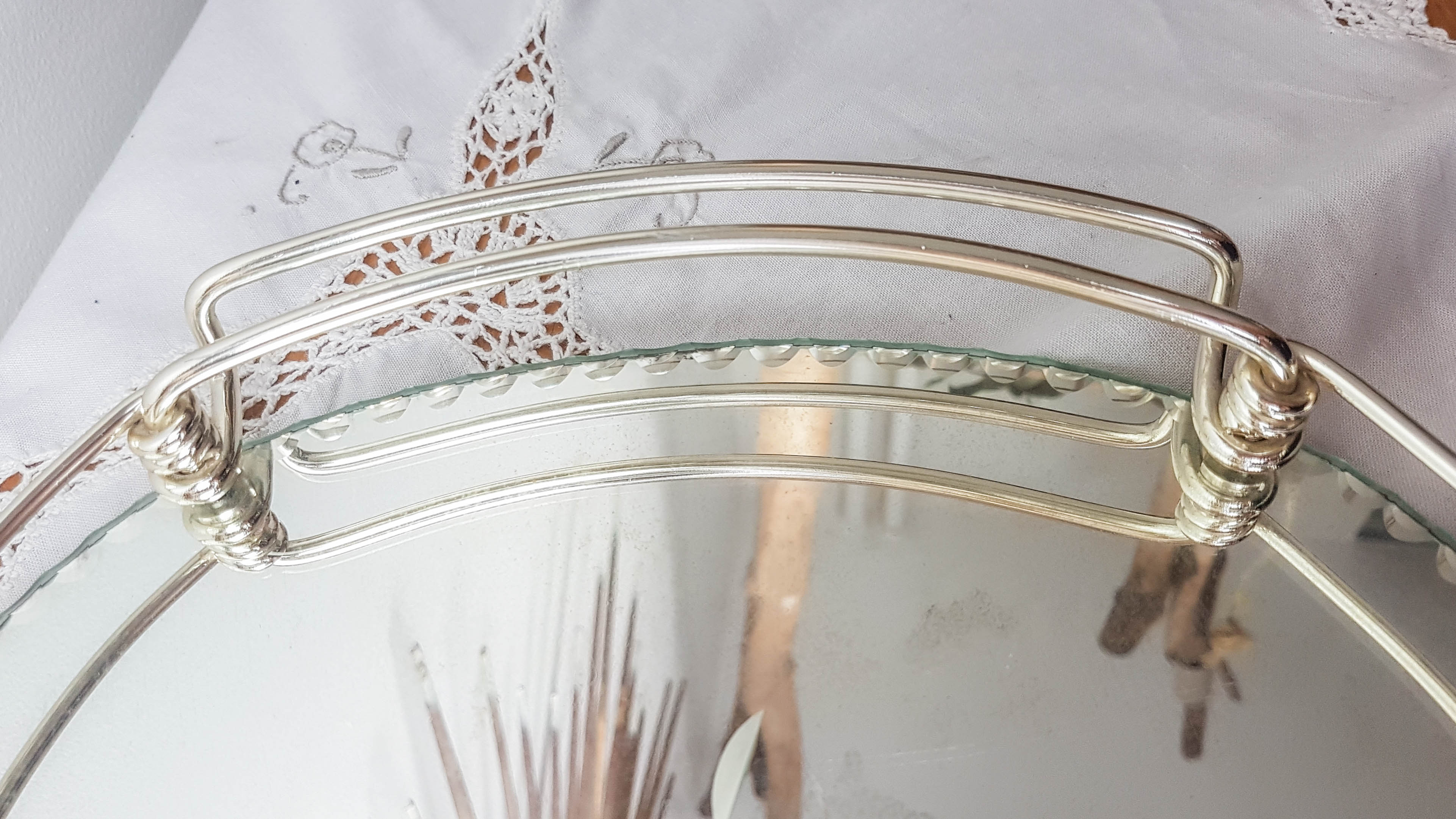 Vintage mirror tray