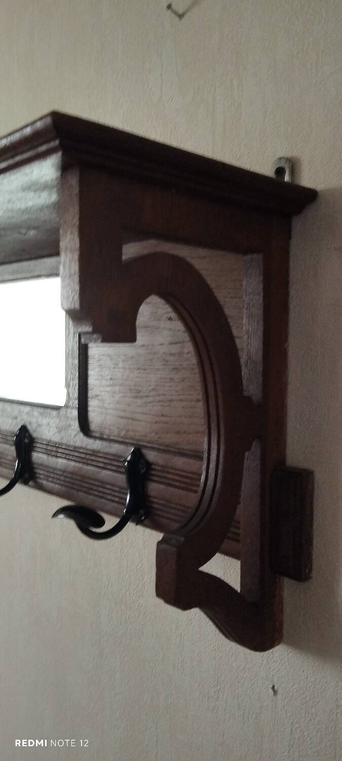 Wall-mounted coat rack, entryway shelf