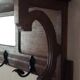 Wall-mounted coat rack, entryway shelf