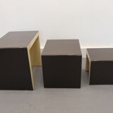 Pull out tables by Ch. Koban, DOM, Germany, 1970s