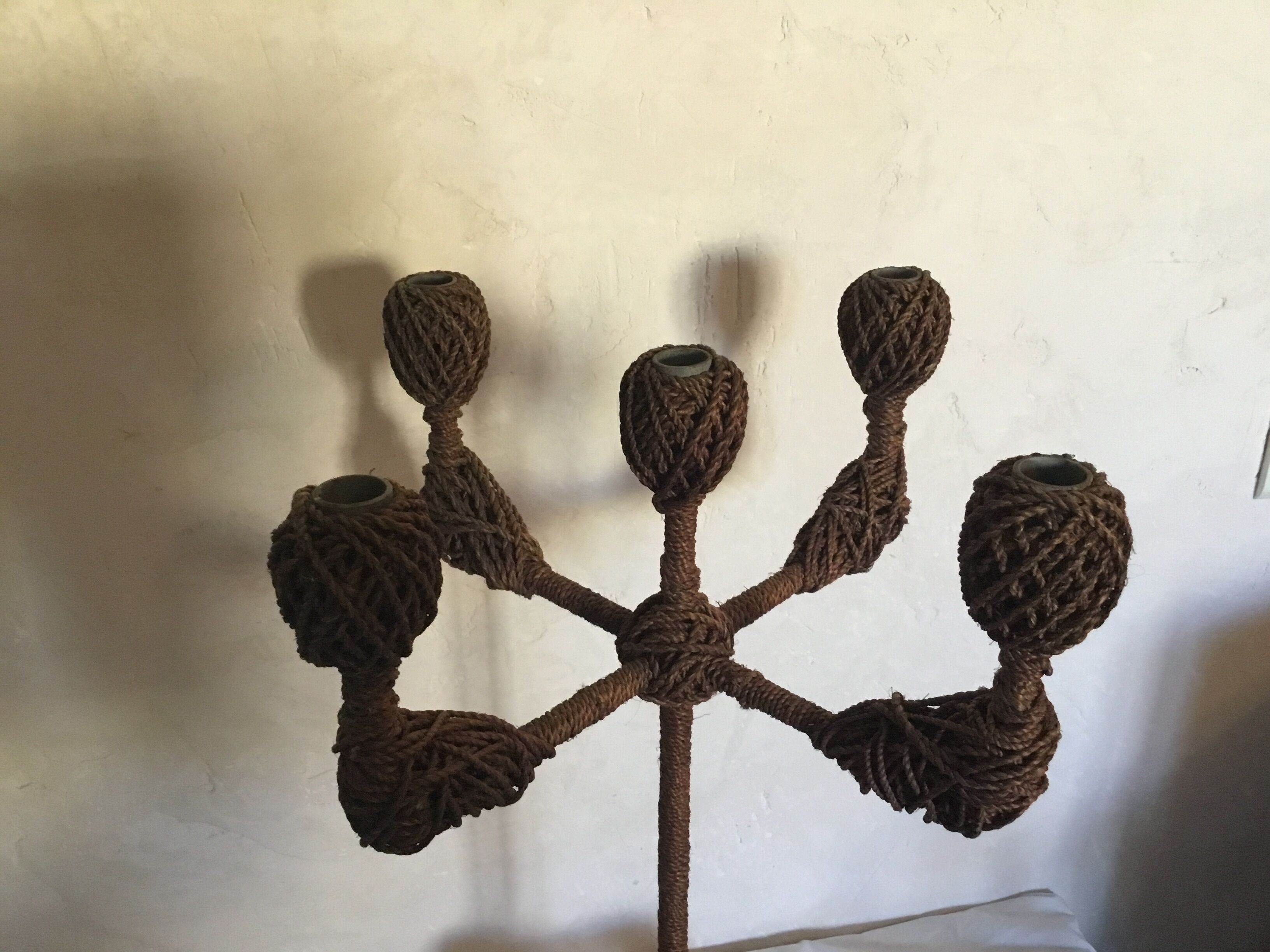 Vintage chandelier in ropes