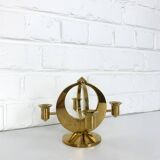 Mid-Century Scandinavian Brass Candlestick by Arthur Pe, Kolbäck, Sweden 1950-60