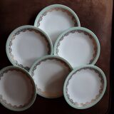 Set of 6 R T M Paris dessert plates