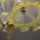 Italian flower chandelier in murano glass, 1960s