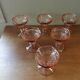 Set of 6 vintage pink glass ice cream cups