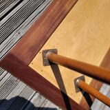 Vintage coffee table in teak and mosaic.