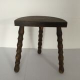 Tabouret en chêne tripode