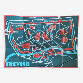 Map of the city of Treviso / Italy