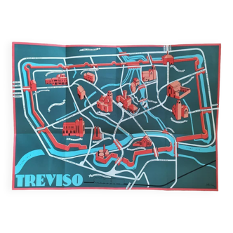 Map of the city of Treviso / Italy