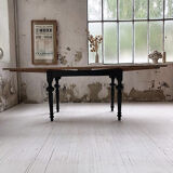Ancient oak farm table with extensions 218 cm