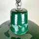 Green Industrial Factory Pendant Lamp, 1960s