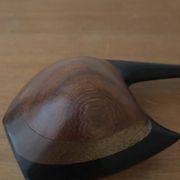 Wooden swan: 3 different types of wood (ebony, mahogany and other exotic wood)