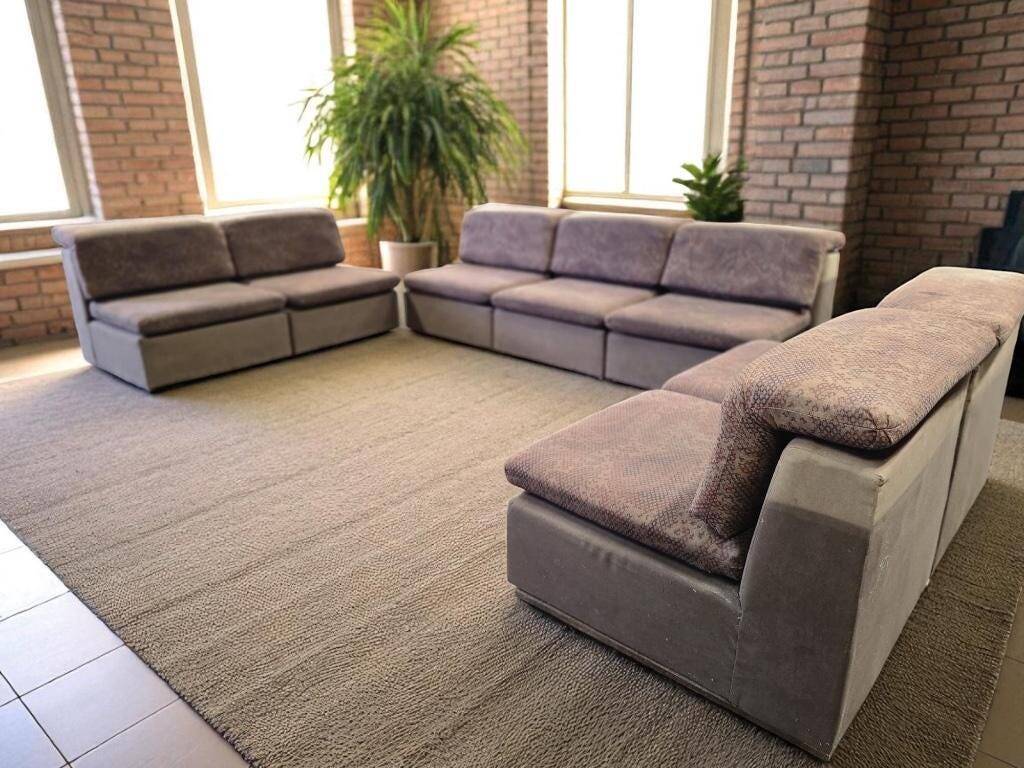 7-piece vintage modular sofa / living room / sofa