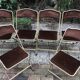 Six chaises vintage pliantes