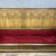 Monumental Gothic style bench in solid oak and patinated plaster circa 1800 / length 282 cm