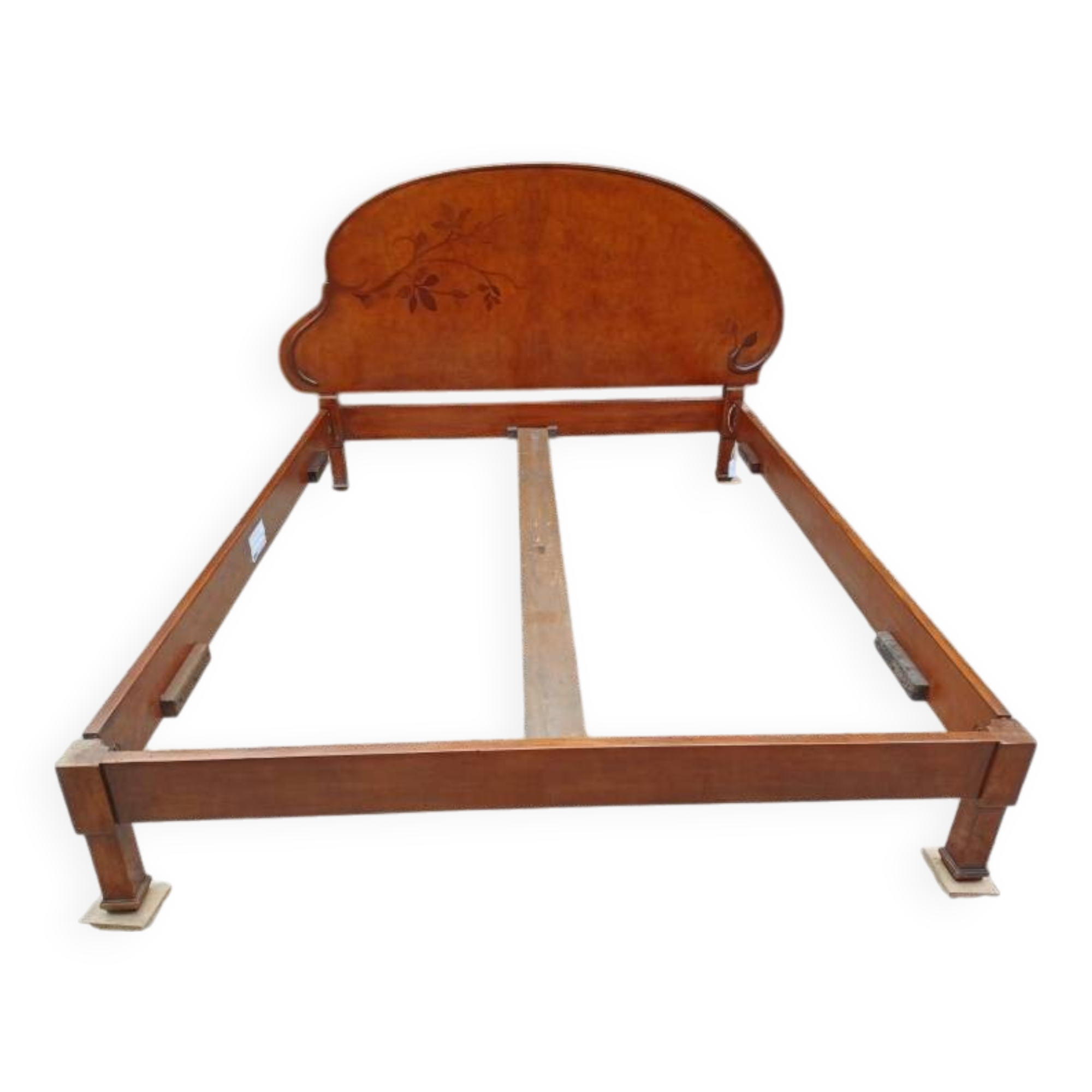 Art Nouveau style bed - rosewood and marquetry