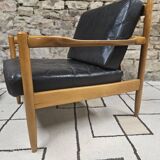 Pair of 1970s leather armchairs