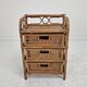 Italian Rattan and Wicker Three-Drawer Chest, 1970s