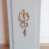 Old mirror patinated green of gray