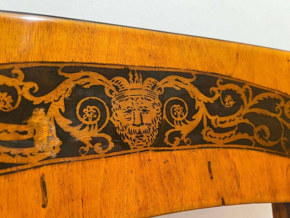 Biedermeier Dining Chair in Cherry Wood and Ink, South Germany, 1820s