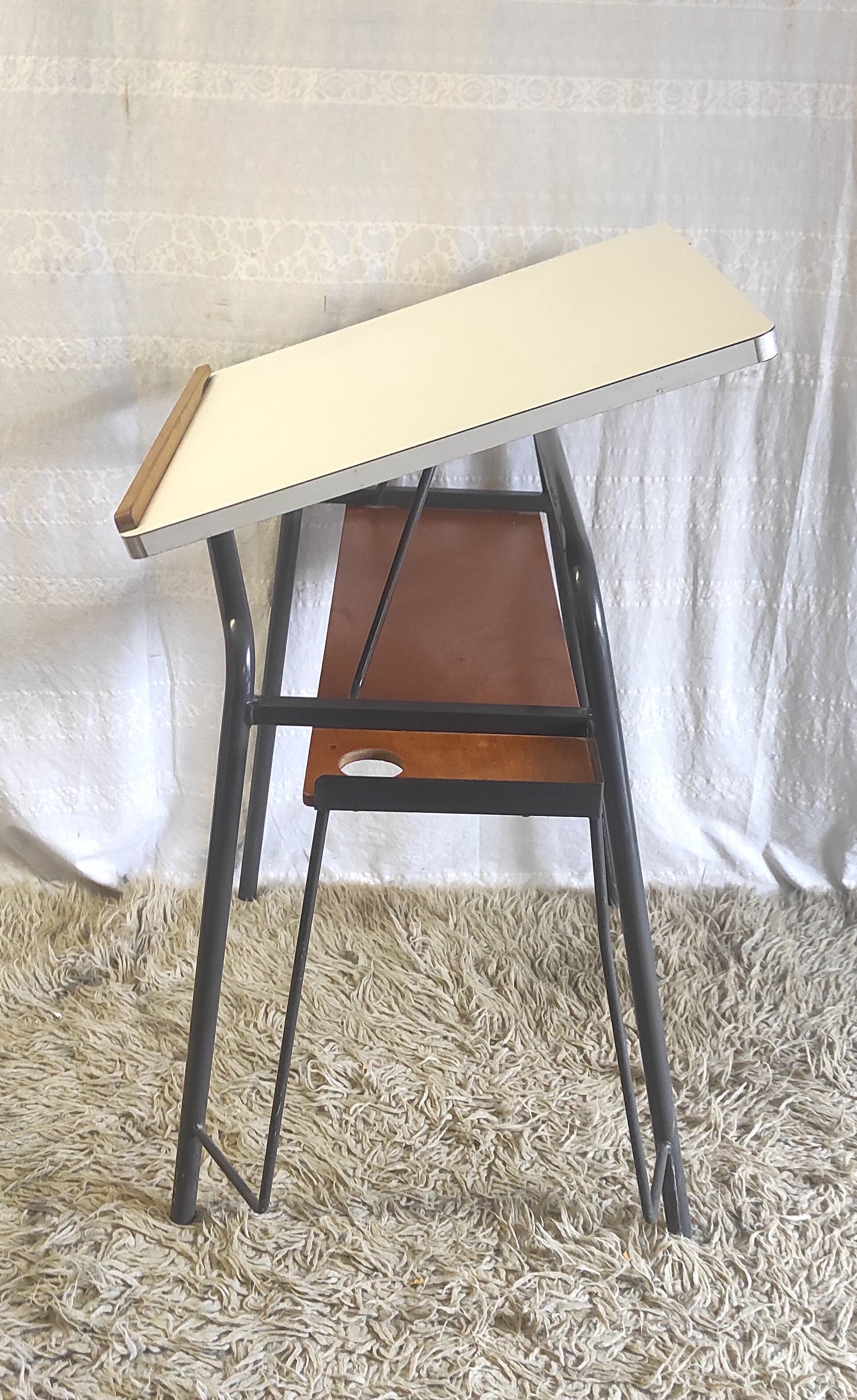 Desk, drawing table in wood and metal – 60s/70s