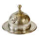 Silver-plated butter dish with elephant motif