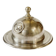 Silver-plated butter dish with elephant motif