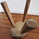 Tabouret bois massif art populaire français