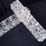 2 molded crystal centerpiece planters